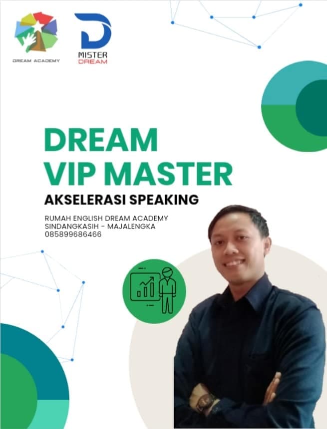 Brosur Dream VIP Master akselerasi speaking bahasa Inggris